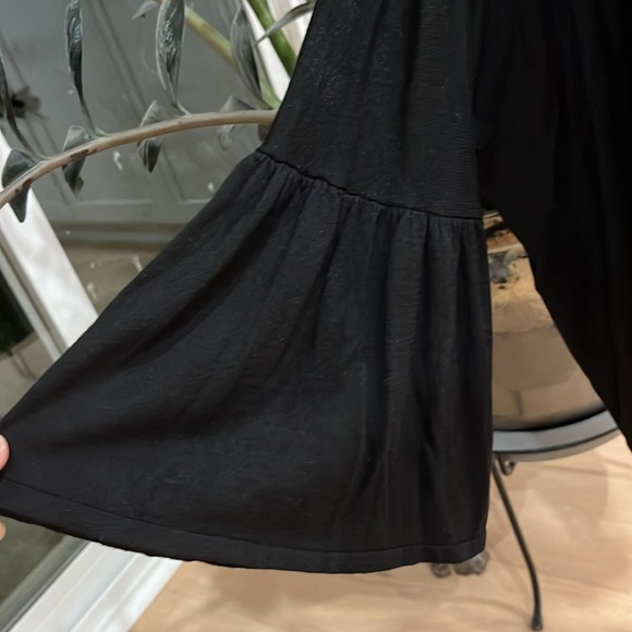 EUC Line The Label cashmere blend black open front cardigan with bell sleeves - Picture 2 of 5